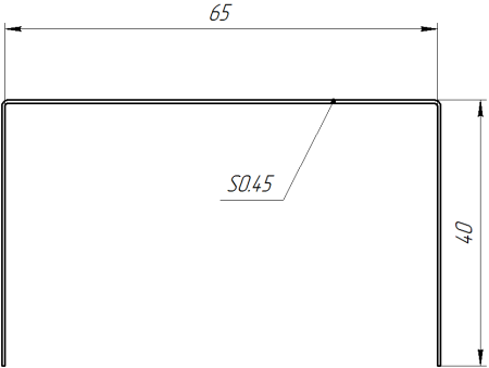 Крышка 40x65x40 мм, 8019 серо-коричневый глянцевый