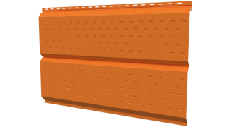 Софит Л-брус перфорированный 264/241x0,5 мм, 2011 насыщенный оранжевый