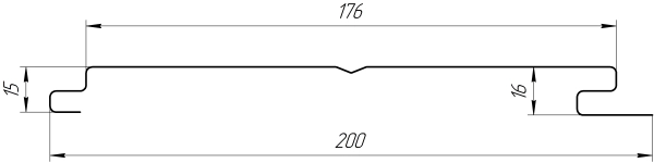 Лайн Про Полоса 200/176x0,45 мм, 7047 телегрей 4 глянцевый