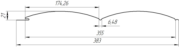 Блок хаус 383/355x0,4 мм, 5005 сигнальный синий глянцевый