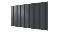 Профнастил С20A 1150/1100x0,65 мм, 7011 железно-серый глянцевый