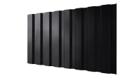 Профнастил С20A 1150/1100x0,3 мм, 9005 черный янтарь глянцевый